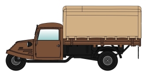 NPE NA88195 - H0 Goliath GD 750 Pritsche/Plane mit Werkzeugkasten